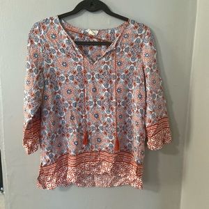 multi color boho blouse
